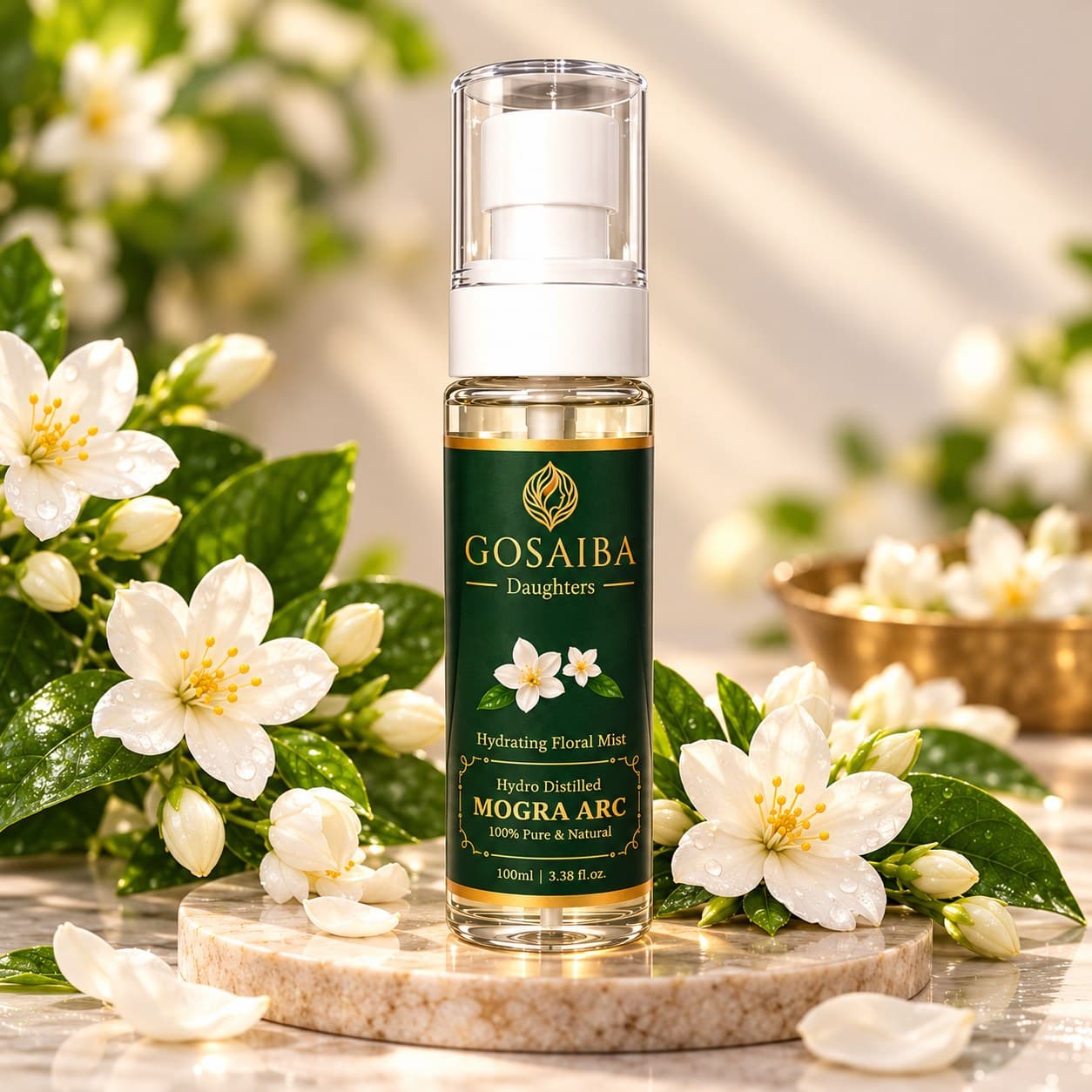 Mogra Arc among fresh white jasmine blossoms