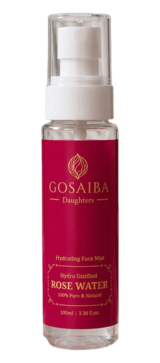 Gosaiba Daughters Hydro Distilled Rose Water — 100ml hydrating face mist spray bottle